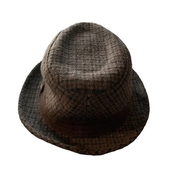 VTG Grand Royal Knights Wool Blend Brown Classic Fedora Hat Cap Fitted Size M/L - Picture 2 of 4